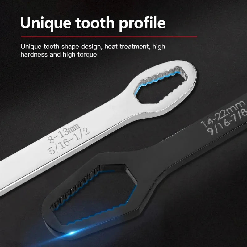 8 to 22 Black Multifunctional Double End Box Wrench