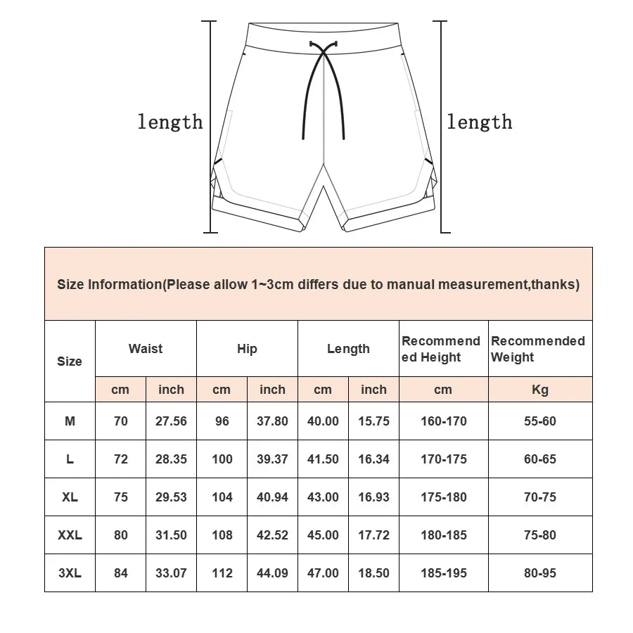 Camo Running Shorts Men Gym Sports Shorts 2 In 1 Quick