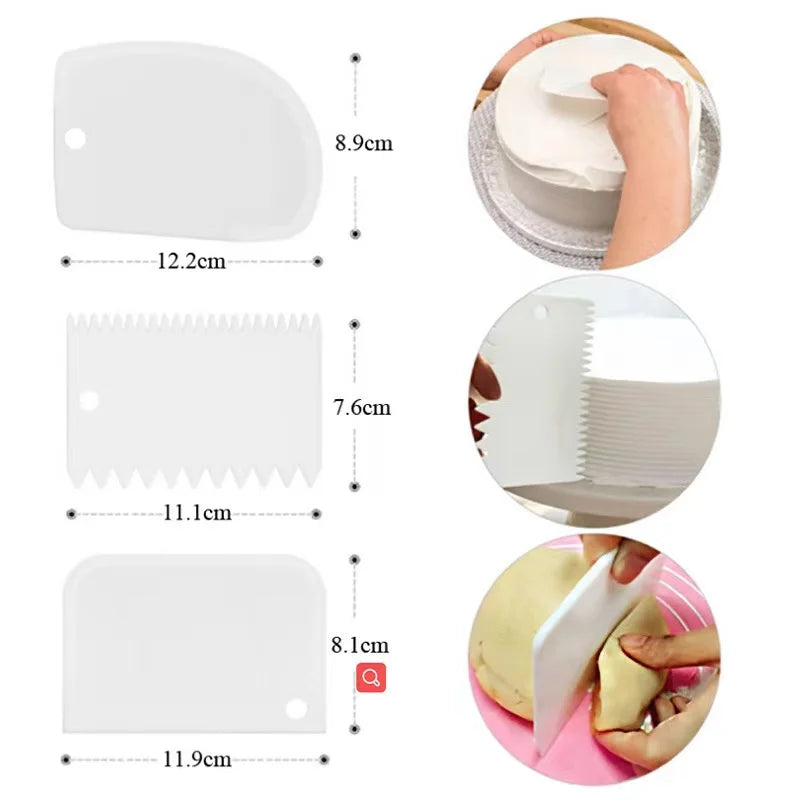 Silicone Piping Bags and Tips Set Cake DIY Decorating Kit with Stainless Steel Nozzle Reusable