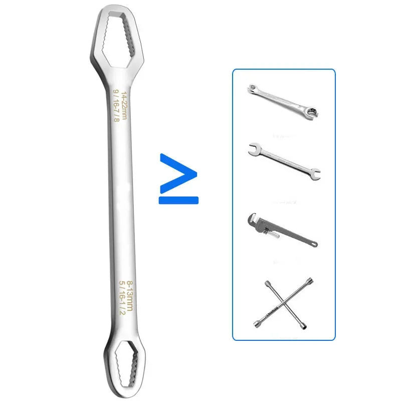 8 to 22 Black Multifunctional Double End Box Wrench